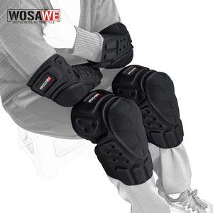WOSAWE MOTOCLES MOTOCROSS膝パッド肘プロテクターオフ路上安全膝ブレースサポートスキーレーシングスポーツ保護具240129