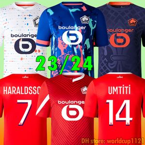 2023 2024 LOSC LILLES SOCCER Jerseys Umtiti White Cabella J David Yazici Ounas Football Shirt 23 24 Lille Olympique M.Bayo Maillot Dorosły Kids Zestaw Zhegrova