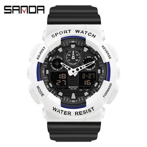 Sanda Digital Watch Watches dla mężczyzn dla mężczyzn Wodoodporne zegar na rękę na rękę Męskie Mężczyzna Relogio Digital Masculino 210804