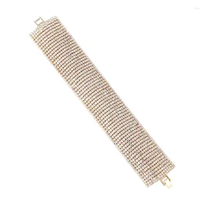 Link Armbänder Multi Farbe Strass Armband Für Frauen Mode 2024 Aussage Hochzeit Charme Frau Luxus Schmuck Großhandel B269