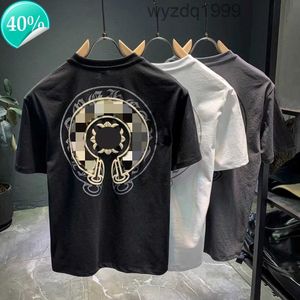 Verão Cruzes T-shirts Mens Camiseta Homens Mulheres com Cromo Thirts Solto Coração Ch Imprimir Manga Curta Casual Chromees Homem Tee ClothingQ1P9