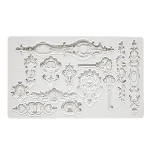 Bakningsformar utsökta nyckelhålssilikonform Fondant Cake Decorating Mold Sugarcraft Chocolate Tool for Kitchenware