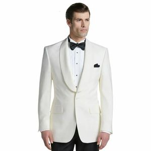 Arrival Wedding Suits for Men Suits Ivory Groom Tuxedos Mariage Slim Two Pieces For Evening Dress Wedding WearJacketPants 240123