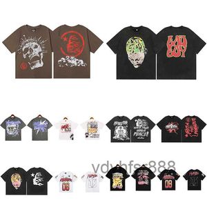 T-shirt Hellstar Camisetas Mens e Womens Designer Manga Curta Impressão Elegante com Padrão Único Design Estilo Hip Hop WN1K