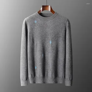 Herrenpullover DjzDsm Reiner Kaschmirpullover Männer First Line Garment Nahtloser Pullover Frühling und Herbst Basis Loose Casual