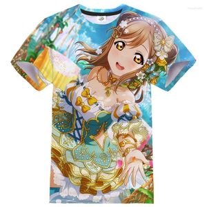 メンズTシャツ3DプリントラブライブTシャツアニメファッションストリートウェアメンズ女性スポーツユニセックス服