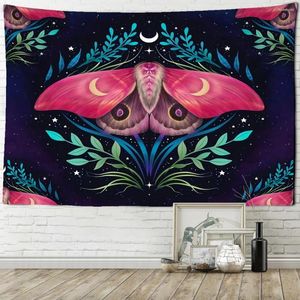 Tapestries Psychedelic Butterfly Tapestry Wall Mount Moon Bohemian Hippie Tapiz Witchcraft Bedroom Dormitory Home Decor