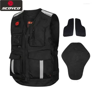 Motorcykelkläder Mäns Scoyco Motocross ridning Vest Motorcyklist Racing Boday Armor Rider Reflective