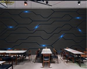 Tapety Beibehang 3D Black Metal Circuit Board Industrial Decor Technology Firma Firma Mural E-Sport Hall KTV KTV