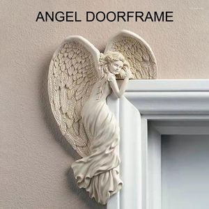 Garden Decorations 1PC Redeem Left/Right Angel Wings Pure White Pendant Decoration Door Frame Resin Bring Life To Your Doorway