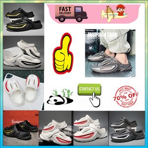 Designer Casual Platform Half pack slippers men women rainbow slides sandals pink blue grey memory sandals soft thick cushion slipper cloud slide