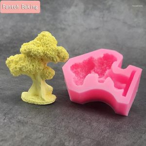 Bakning formar 3D Big Tree Silicone Mold Chocolate Confitaria Mold Gadget Festival Fondant Cake Pastry Decorating DIY Tools