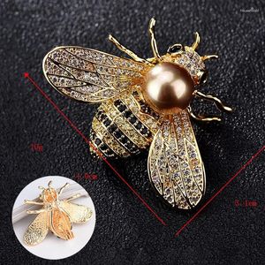 Brooches 1PC Insect Series Brooch Women Delicate Little Bee Crystal Rhinestone Pin Jewelry Gifts For Girl 2024