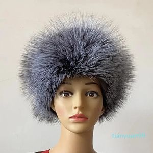 Real pele de raposa bandana feminina inverno moda headwear faixa de cabelo accessori para cabelo para menina acessórios de cabelo