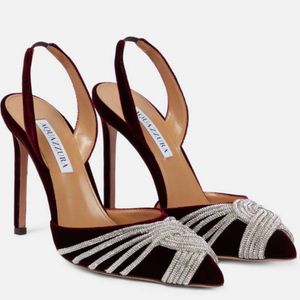 Eleganti sandali estivi Gatsby Scarpe Avvolgimenti a spirale Décolleté con cinturino Tacchi a spillo Punta a punta Sandali gladiatore Lady WeddingPartyDress