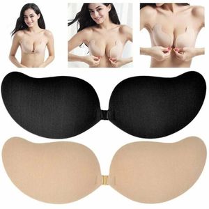 Reggiseni invisibili push up senza schienale senza spalline autoadesivi per rinforzare il seno