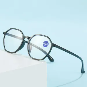 선글라스 블루 레이 차단 안티 블루 조명 독서 안경 PC 초경량 광경 안경 안구 보호 다각형 안경 안경.