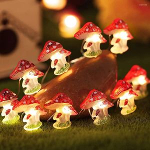 Strings LED Mushroom Lights 20/30 Leds Fairy String Light Home Garden Christmas Year Wedding Tree Decoration Garland