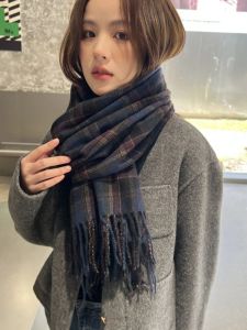 Imitation Kaschmir Frauen Schal Winter Adrette Vintage Plaid Scarve Pashmina Mujer Foulard Decke Wrap Schal Pareo