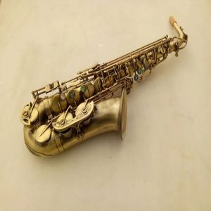 Kaluolin dostosowany E Flat Alto Saxophone Music Instrument Antique Copper. Strzały ustnika. Prezent rękawiczek