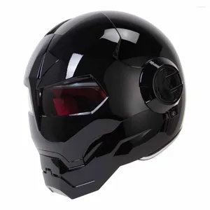 Motorcykelhjälmar M-XL Hjälm Bright Black Full Face Wear-resistent Biker levererar andningsbar huvudskydd Anti-fall motocross