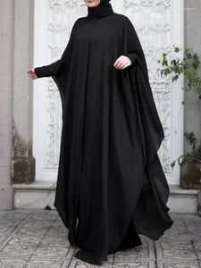 Abbigliamento etnico ZANZEA Donna Chiffon Abaya Eid Mubarek Abiti musulmani Robe Isamic Manica lunga Hijab Abiti Moda Abaya per