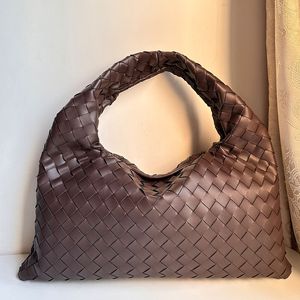 Designer Bag Tote Stora Hop Shoulder Bags Intreciato Woven Calfskin Leather Internal Zippered Pocket Flap Stängning Säkrad för kvinnor med låda