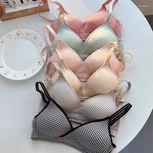 Conjuntos de sutiãs sexy sem costura lingerie feminina sem anéis de aço reunindo confortável sutiã apertado listras anti-flacidez pequeno conjunto preto