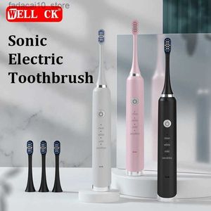 Tandborste Sonic Electric Tandborste Vuxna hushåll Mjuka borstar helautomatiska vattentäta multi-växelborste huvud USB-laddning Q240202