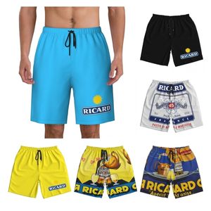 Fashion Ricard Swimsuit Beach Quick Drying Trunks Men Summer Beachwear France Aperitif Anise Board Shorts Boxer Briefs 240129