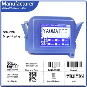 Sprache 12,7 mm Touchscreen QR-Bar Chargencode Datum Logo Ablaufetikett Tragbarer tragbarer Thermo-Tintenstrahl-Minidrucker