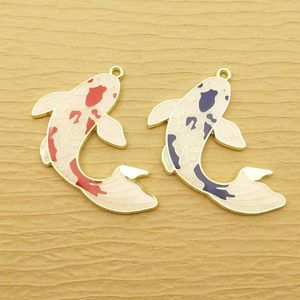 Charms 10pcs Enamel Fish Charm For Jewelry Making Craft Supplies Earring Pendant Bracelet Necklace Metal Diy Phone Accessories