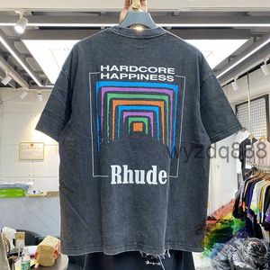 素敵な洗浄されたTシャツの男性女性ビンテージヘビーファブリックティー少しゆるいマルチカラー7yhd