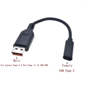 Datorkablar USB Type C PD-laddningskabel DC Power Adapter Plug-omvandlare för Lenovo Yoga 3 4 Pro 700S 900S MIIX 700 710 MIIX2-11 Laptop