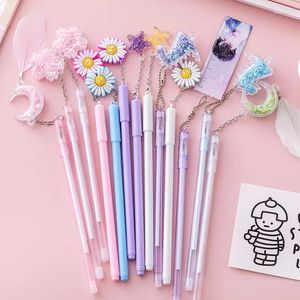 Cartoon Hanging Girl's Heart Gel Pen Cute Super Creative High Value Stationery Blackwater