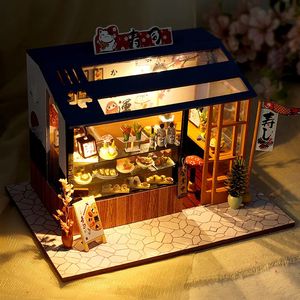 Casa de boneca miniatura acessórios de casa de bonecas janela móveis kit de iluminação quebra-cabeça construção para crianças brinquedos presente de aniversário td35 240129