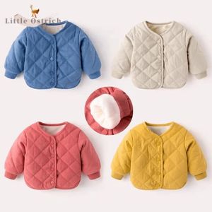 Born Baby Girl Boy Fleece Inside Jacket Infant Toddler Child Long Sleeve Coat Casual Solid Color Outwear Clothes 12M5Y 240122