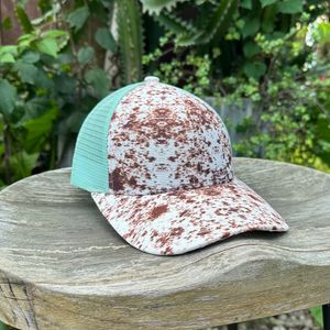 성인 소 생일 모자 25pcs 미국 창고 인쇄 여름 트럭 운전사 모자 메쉬 Sunhat domil106-1116