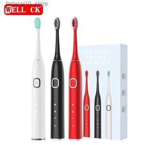 Toothbrush Sonic Electric Toothbrush USB Charge Rechargeable 3 Modes Electronic Whitening IPX7 Waterproof Teeth Brush Chinese Red Q240202