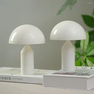 Bordslampor svamp touch klapp ljus ljusstyrka justerbar nattbord belysningslampa minimalistisk batteri drivs ljust sovrum sovrum dekor