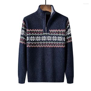 Männer Pullover Halb Zipper Pullover Männlich Herbst Rollkragen Pullover Gestrickte Männer Kleidung Weihnachten Jumper 2024 Größe XXXL 4XL 5XL 6XL