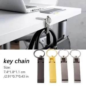 Keychains Creative Keyring Metal Foldble Bag Purse Hook Handväska Hanger Holder Shell Folding Table Phone Holde