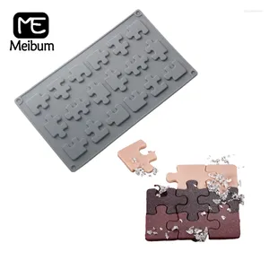 Baking Moulds Meibum Jigsaw Puzzle Design Chocolate Mold Silicone Mousse Mould Food Grade Cake Molds Kitchen Bakeware Cookie Tools