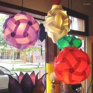 Lâmpadas pendentes Modern Simples IQ Ball Cdelier DIY Cor PP Material Sala de Jantar Quarto Estudo Corredor Luz