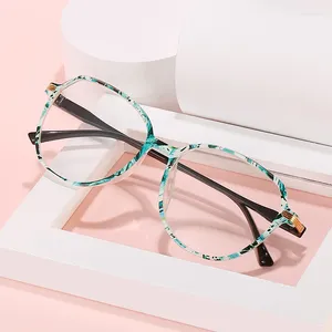 Solglasögon stor ram tryckta läsglasögon kvinnliga mode hd harts grossist mäns företag