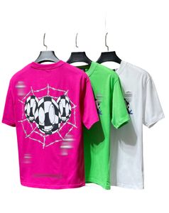 Neues CHkro Scroll Heart Football Sanskrit bedrucktes Kurzarm-T-Shirt mit kurzen Ärmeln