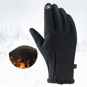 LOCLE Guanti da sci invernali Uomo Donna Bambino Touch Screen Snowboard Guanti sportivi da esterno Guanti da moto da sci antivento sulla neve