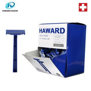 HAWARD Razor Wholesale 100 Pcs Single Blade Disposable Razor Tattoo Hair Removal Razor Sweden Stainless Steel Blade240129