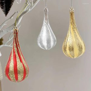 Christmas Decorations 2024 Painted Water Drop Candy Ornaments 4pcs/lot Tree Pendant Year Home Decor Navidad