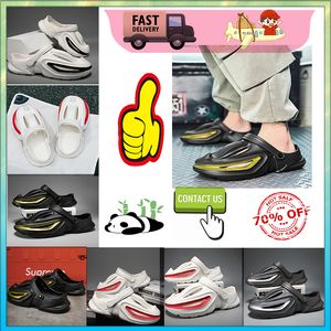 Designer Casual Platform Half Pack Slippers Summer Sliders Män Kvinnor Rainbow Slides Sandaler Anti Slip Wear Resistant Memory Sandaler Tjock Cushion Slipper